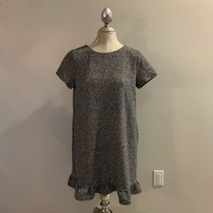Loft Boucle Dress with ruffle details